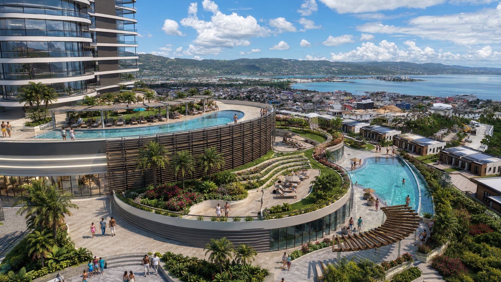 Infinity pool to the view